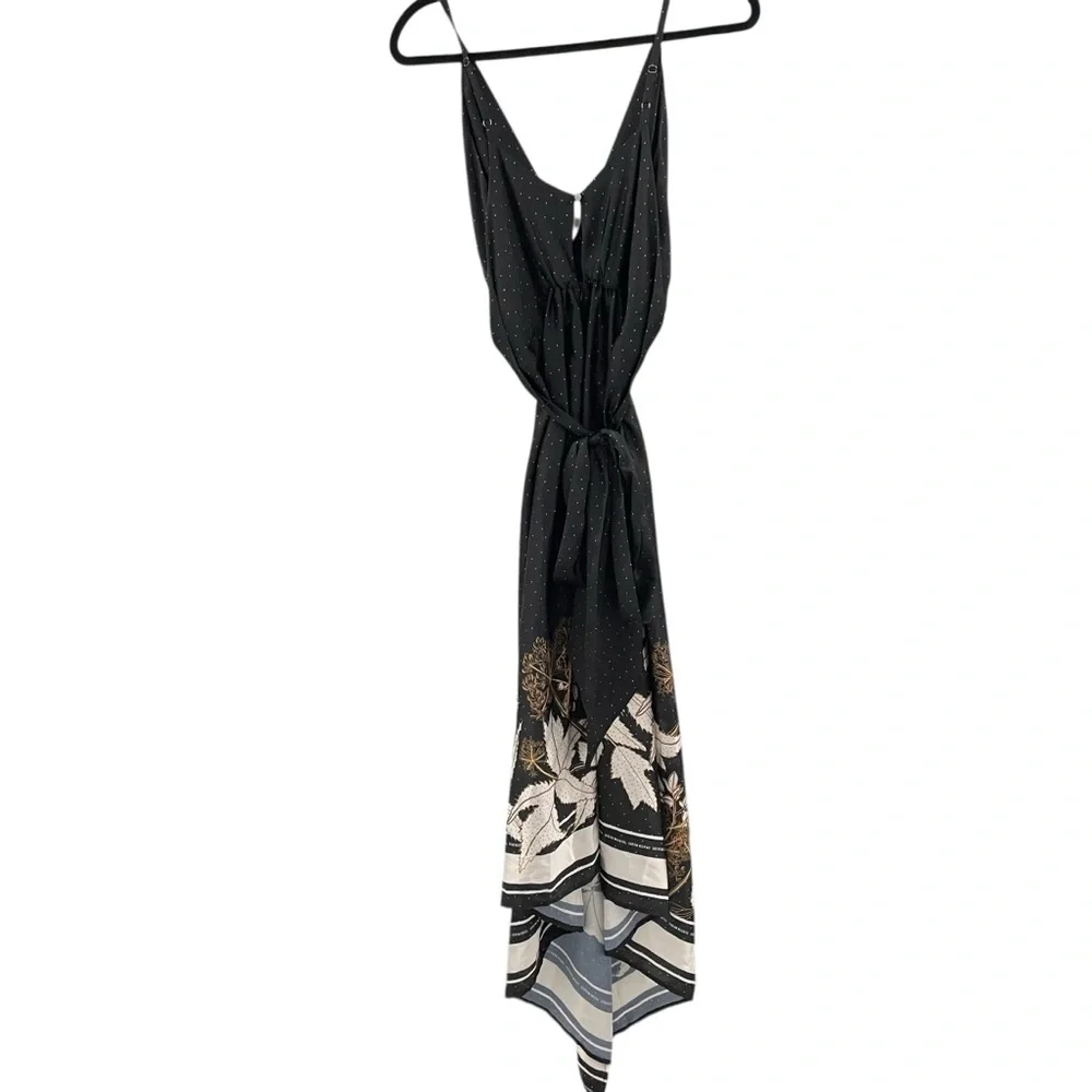 Sabina Musayev Teagan Satin Asymmetrical Handkerchief Dress - Picture 2 of 10